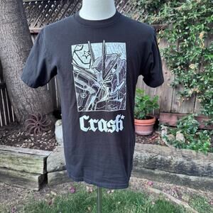 Crash Men's Size Medium Black Graphic Tee T-Shirt